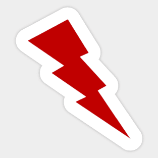 Red Lightning Sticker